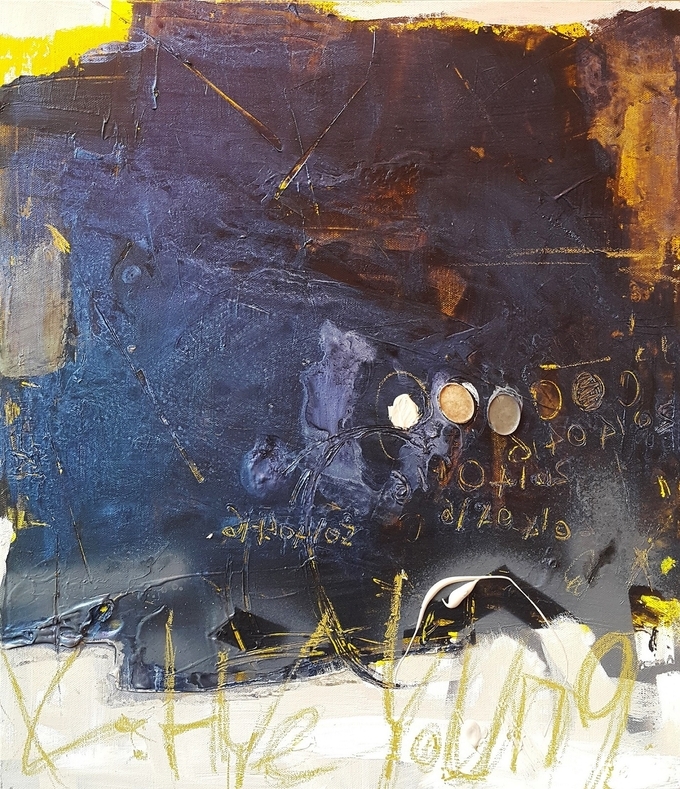 TRACE. 53×45cm. Acrylic on Canvas. 2019 - 김혜영 作