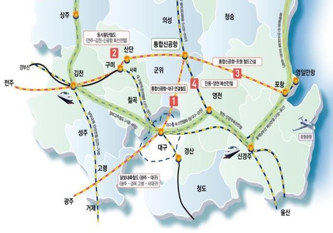 통합신공항 연계 철도망 구축 계획