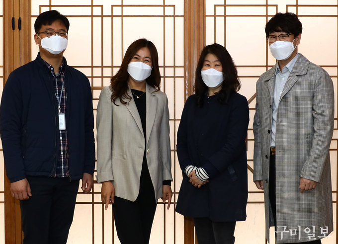  좌측부터 ‘2020년 하반기 적극행정 우수공무원’에 선정된 이상기, 박명주, 이정홍, 김현석 주무관