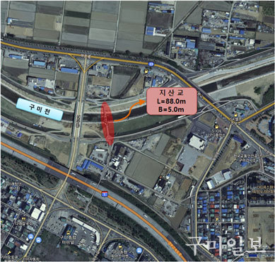 지산교 위치도