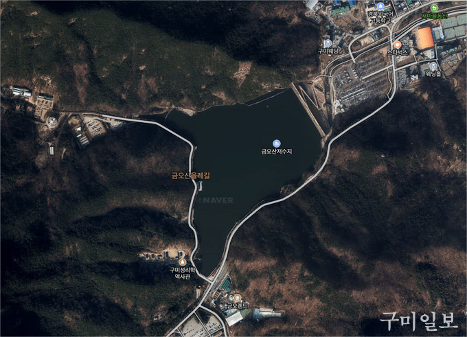 금오산 올레길 진입로 위치도