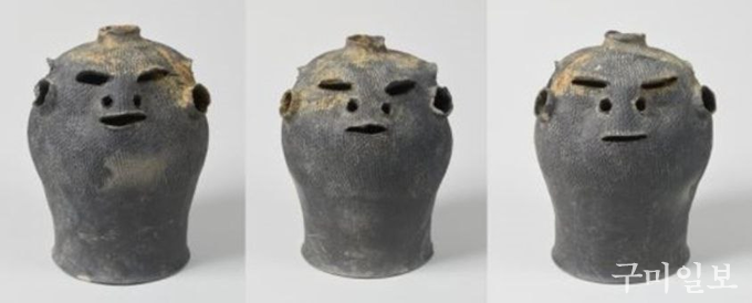 경산시 와촌면 소월리 출토 ‘사람 얼굴 모양 토기(투각인면문옹형토기)’