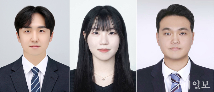 좌측부터 신소재공학 석사과정 김선우 학생(제1저자), 4학년 최선연 학생(제1저자) , 김현호 교수(교신저자)