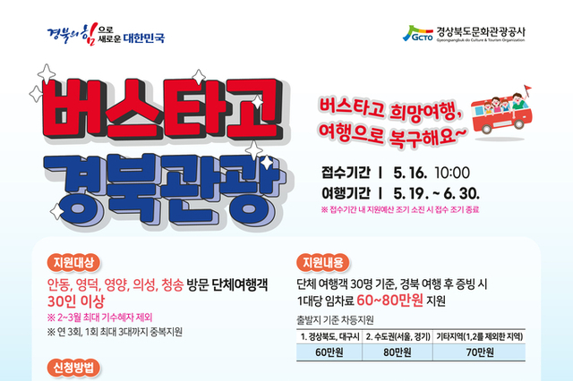 경상북도, 산불 피해지역 회복을 위한 ‘버스타고 경북관광’ 확대 추진